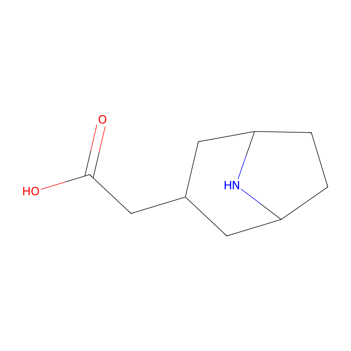 2-{8-Azabicyclo[3.2.1]octan-3-yl}acetic acid molecular structure, CAS 1378784-77-0