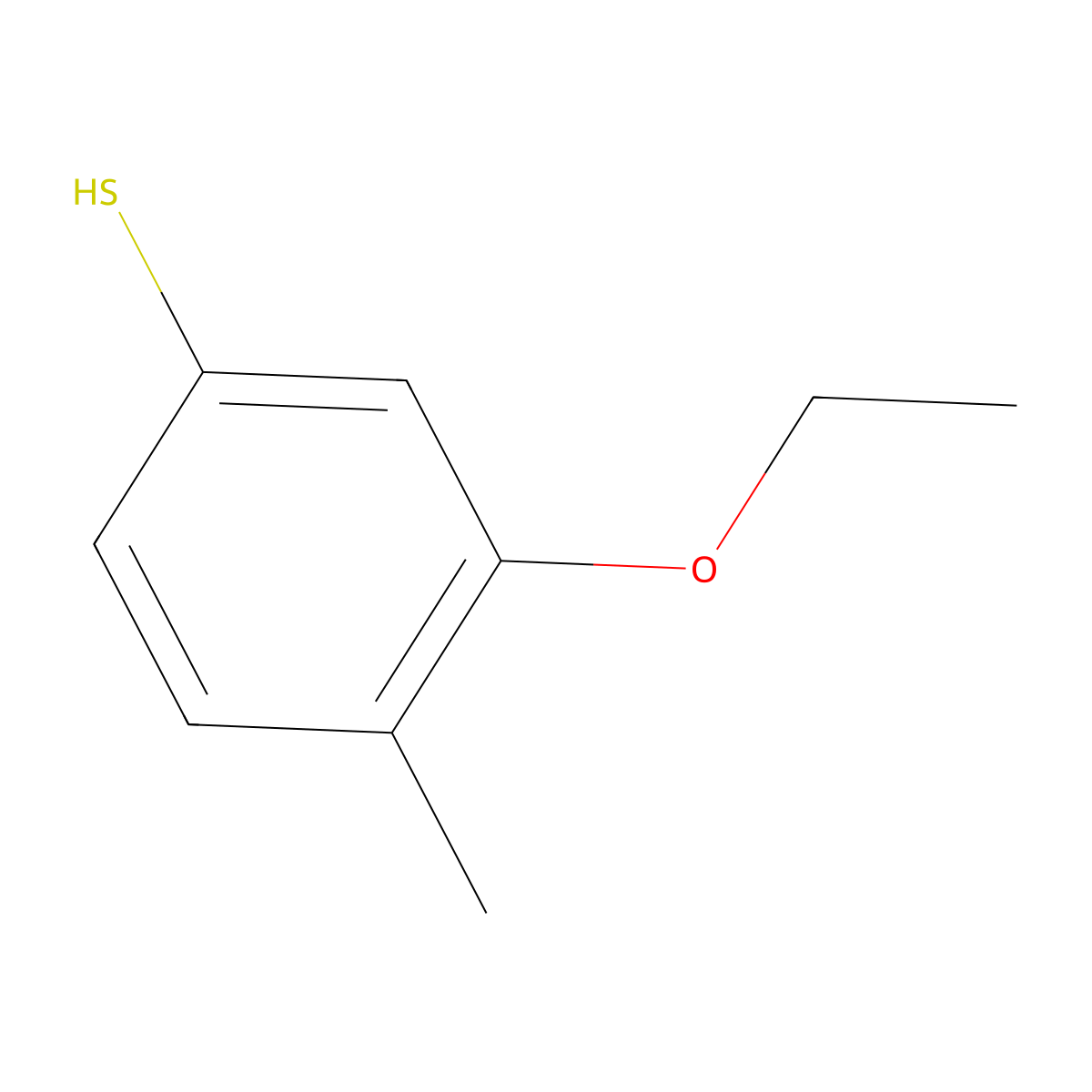 3-Ethoxy-4-methylthiophenol molecular structure, CAS 1378785-65-9