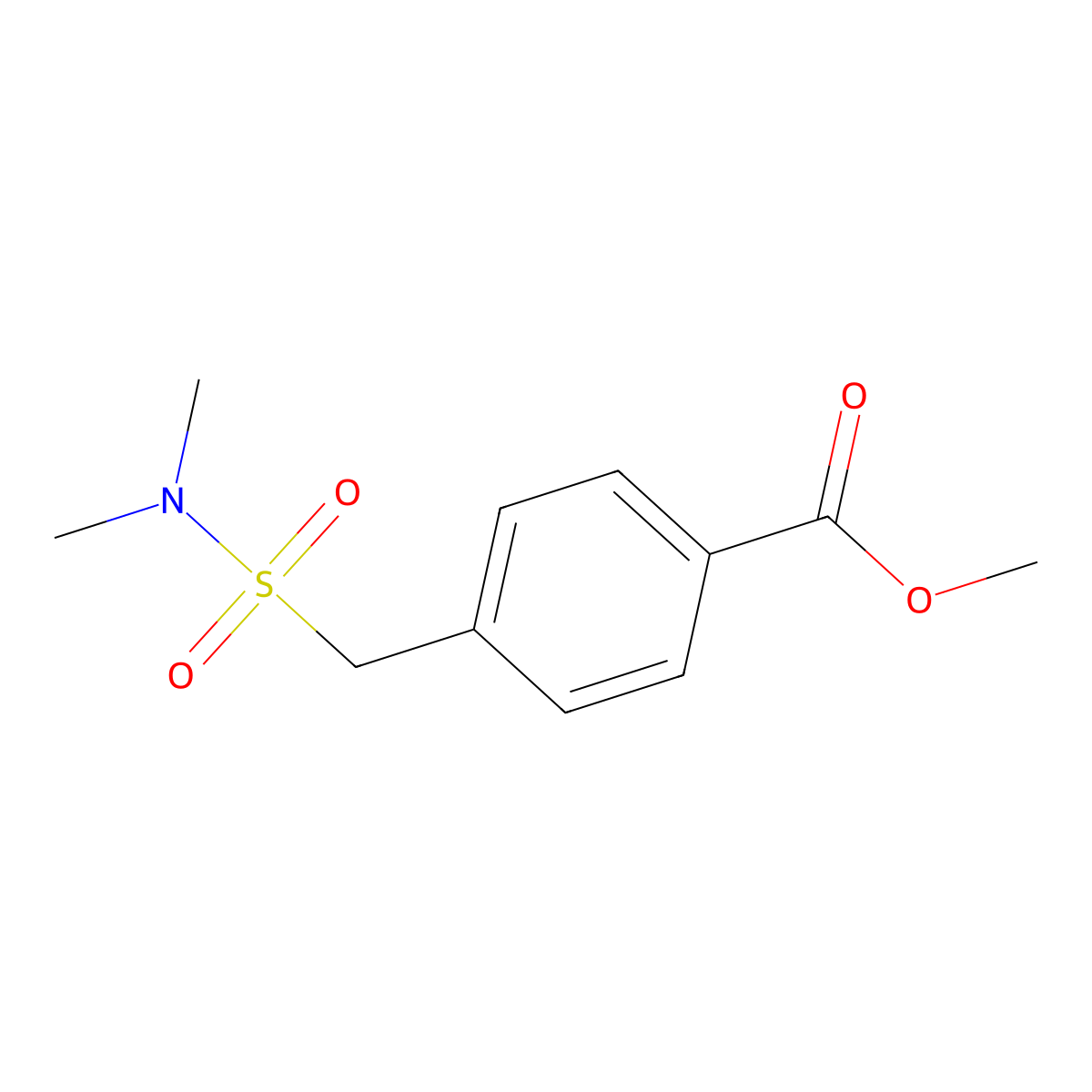 Methyl 4-[(dimethylsulfamoyl)methyl]benzoate molecular structure, CAS 1378787-78-0
