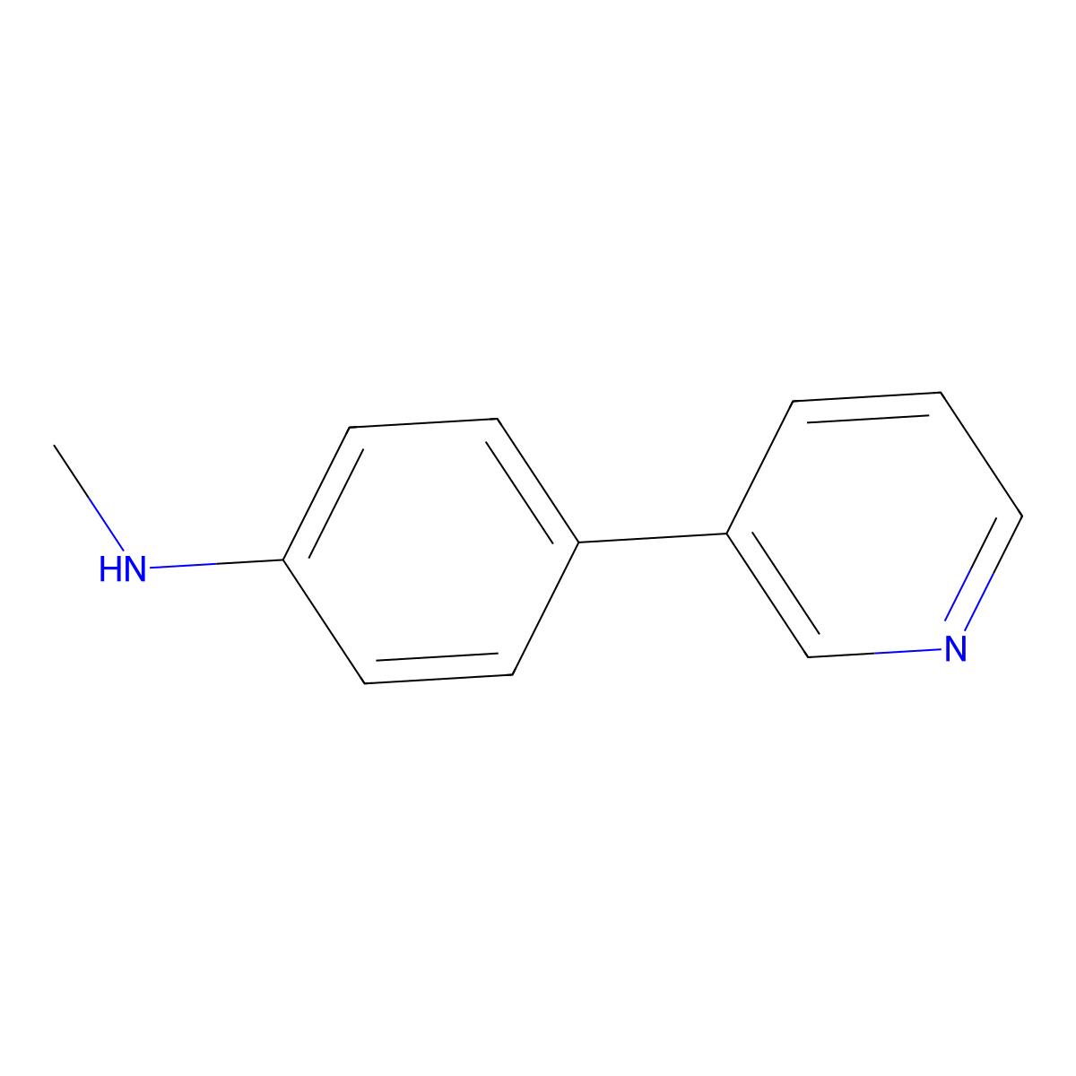 N-methyl-4-(pyridin-3-yl)aniline molecular structure, CAS 1378790-82-9