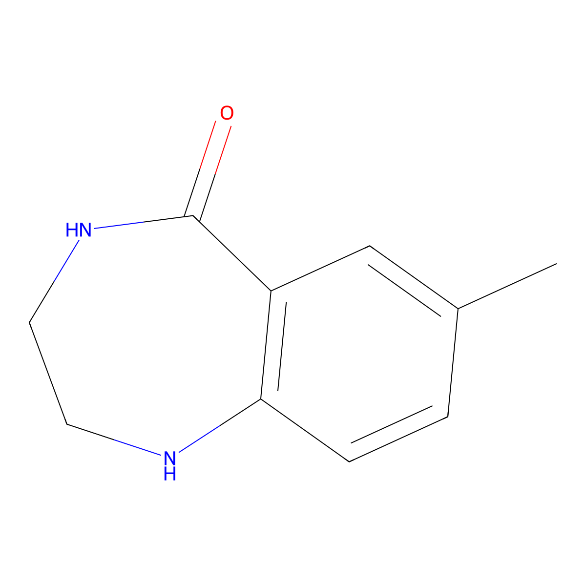 7-methyl-2,3,4,5-tetrahydro-1H-1,4-benzodiazepin-5-one molecular structure, CAS 1378792-48-3