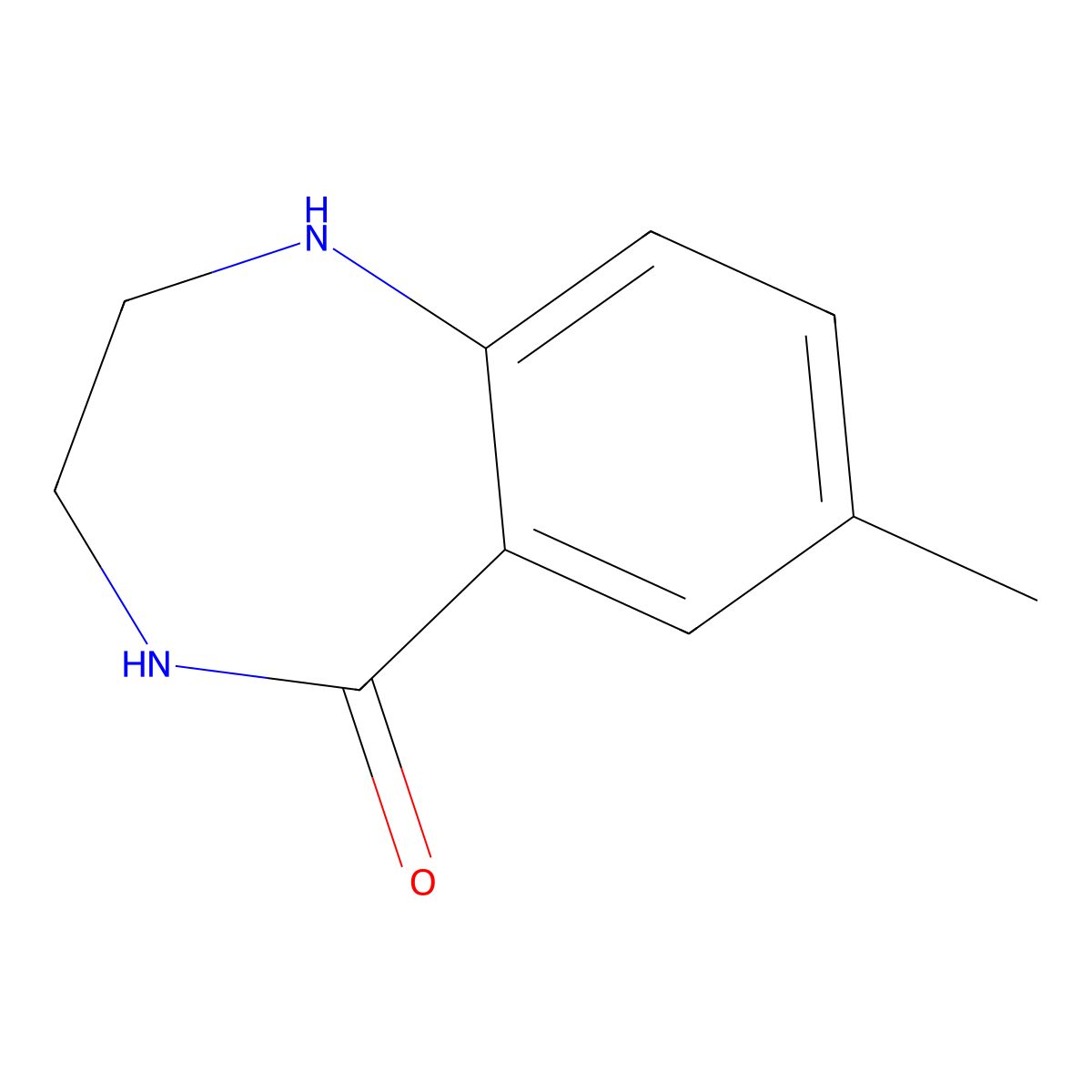 7-methyl-2,3,4,5-tetrahydro-1H-1,4-benzodiazepin-5-one molecular structure, CAS 1378792-48-3