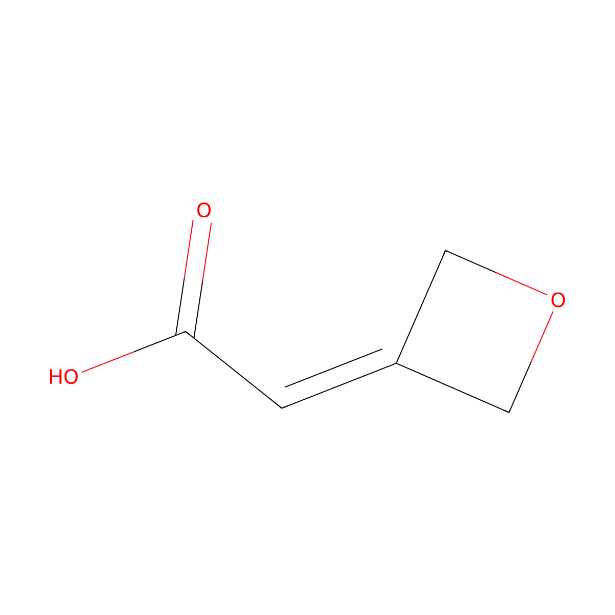 2-(Oxetan-3-ylidene)acetic acid molecular structure, CAS 1378795-93-7