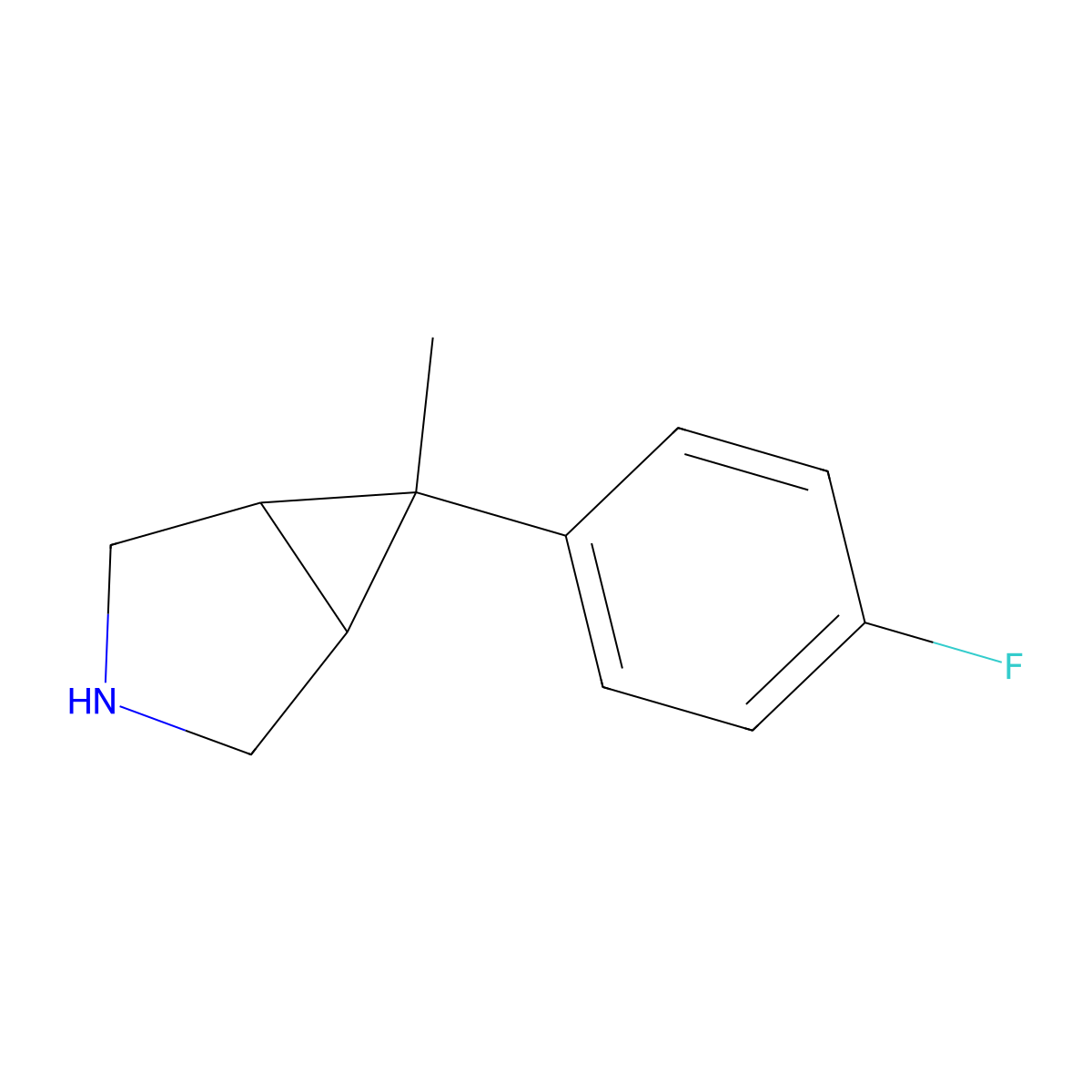 6-(4-Fluorophenyl)-6-methyl-3-azabicyclo[3.1.0]hexane molecular structure, CAS 1378796-73-6