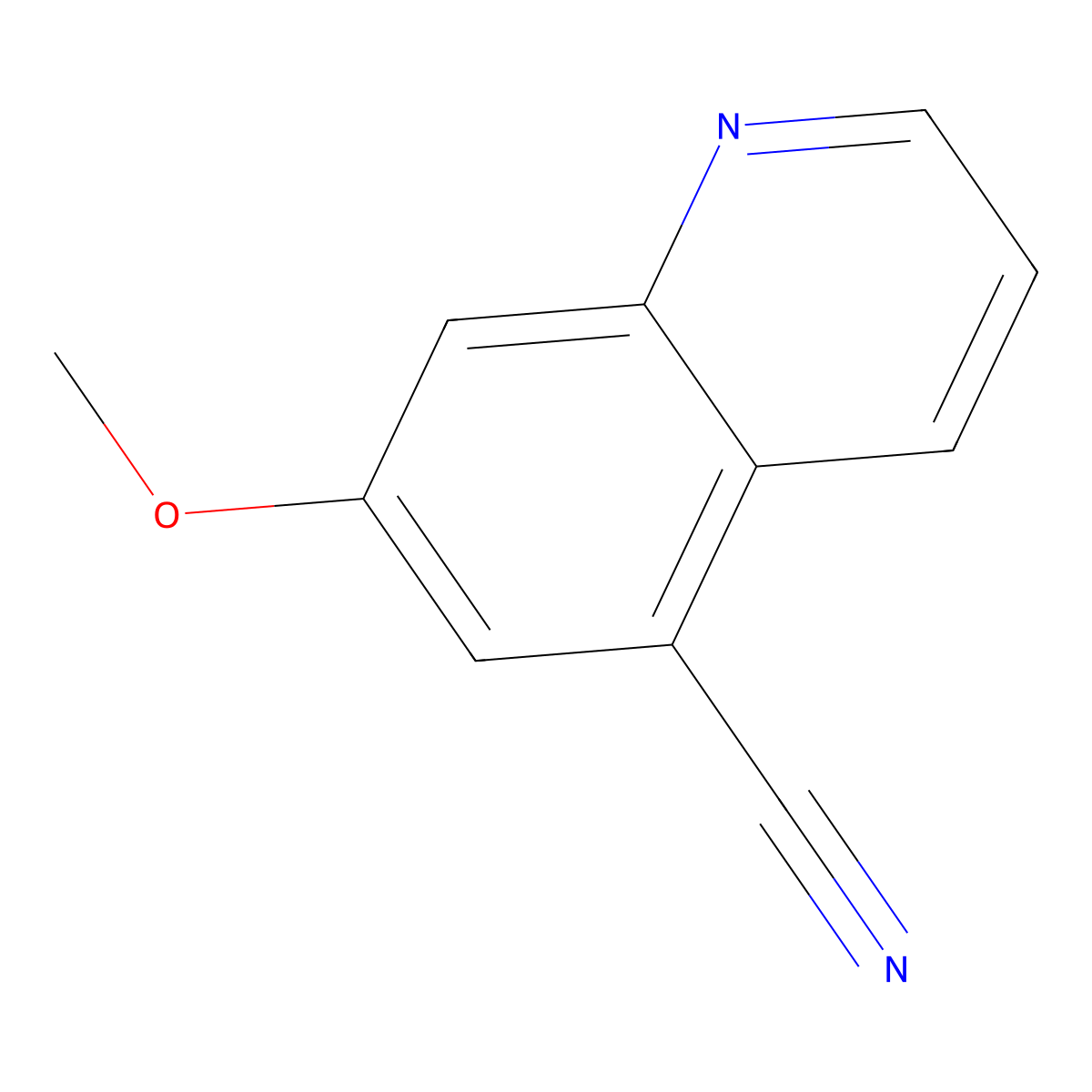 7-Methoxyquinoline-5-carbonitrile molecular structure, CAS 1378796-81-6
