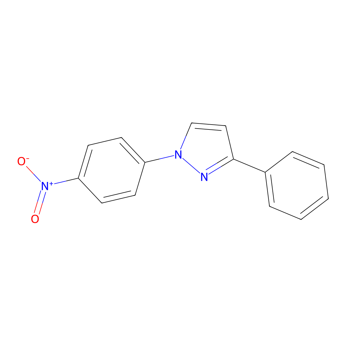1-(4-Nitrophenyl)-3-phenyl-1H-pyrazole molecular structure, CAS 13788-77-7