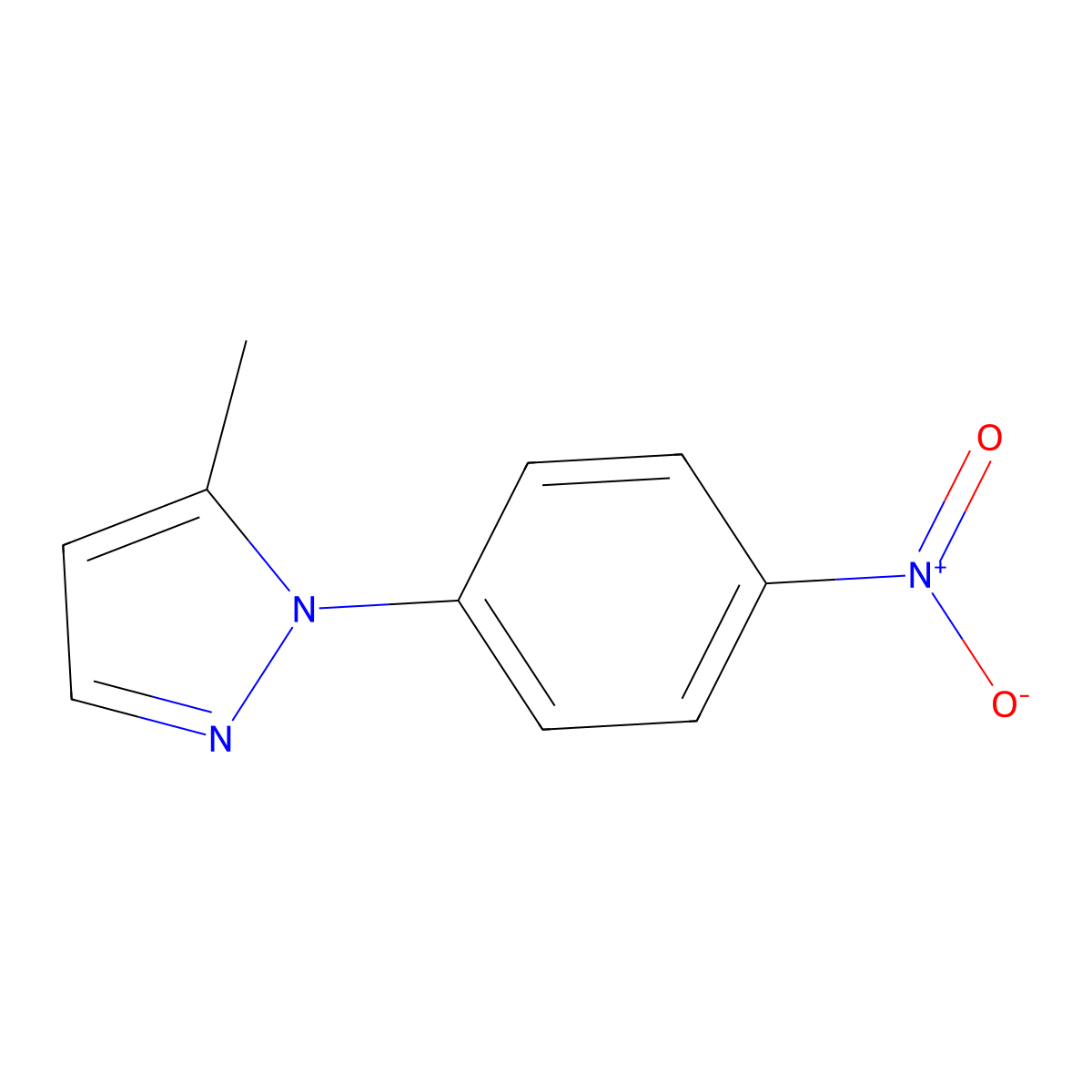 5-Methyl-1-(4-nitrophenyl)-1H-pyrazole molecular structure, CAS 13788-99-3