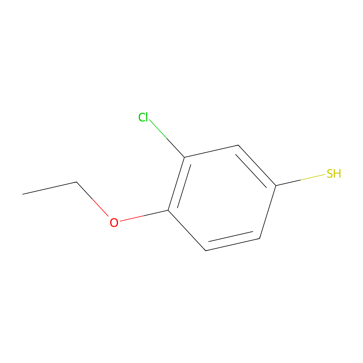 3-Chloro-4-ethoxythiophenol molecular structure, CAS 1378801-10-5