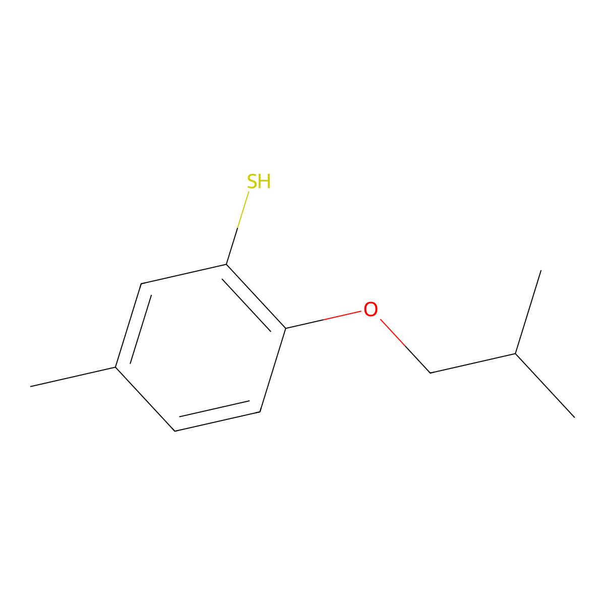 2-iso-Butoxy-5-methylthiophenol molecular structure, CAS 1378802-04-0