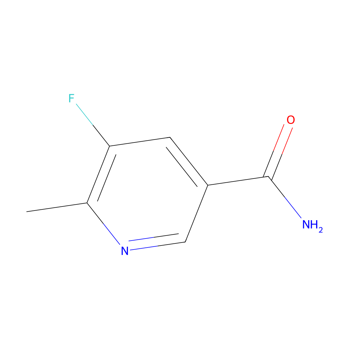 5-Fluoro-6-methylnicotinamide molecular structure, CAS 1378802-73-3