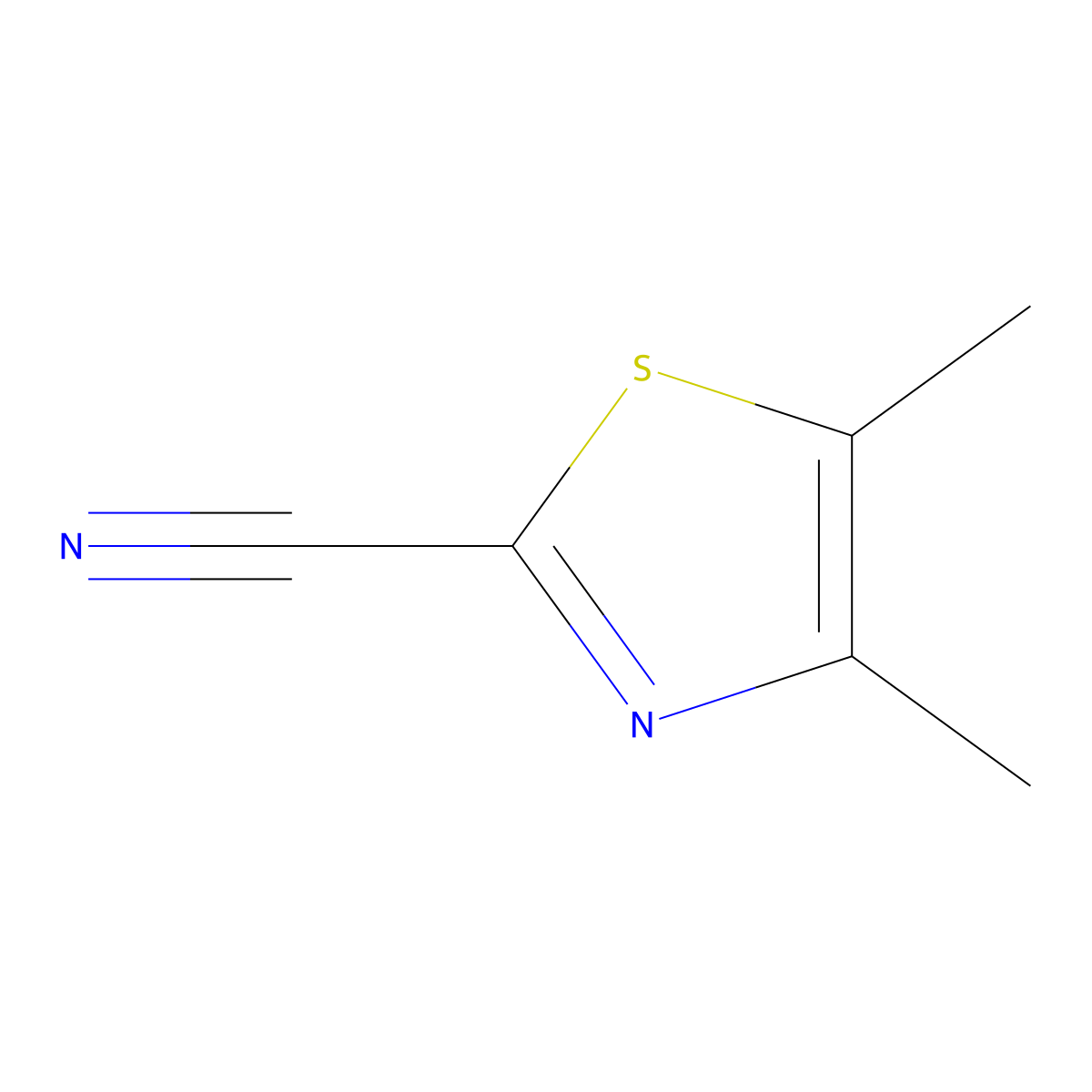 2-Cyano-4,5-dimethylthiazole molecular structure, CAS 1378802-88-0