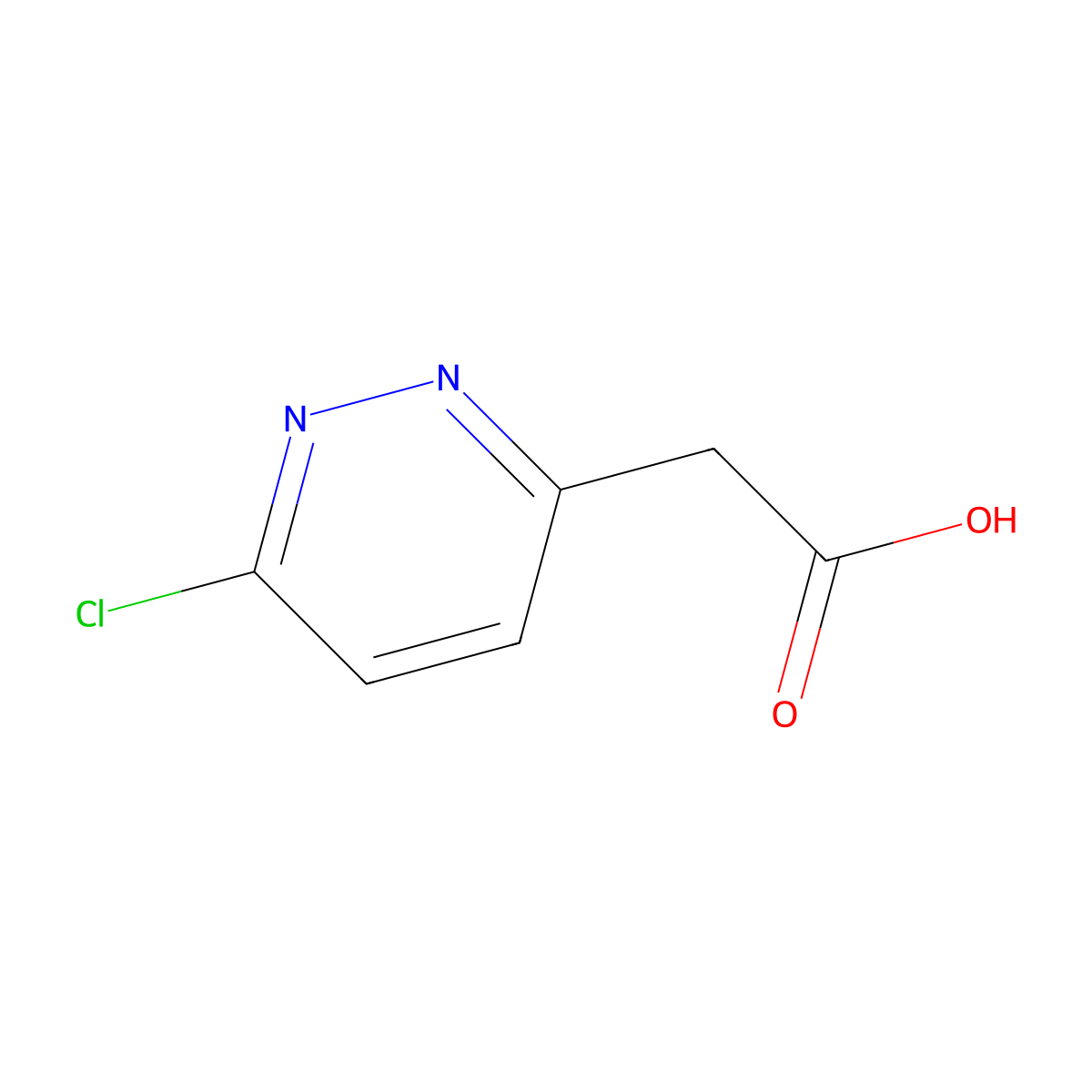 (6-Chloropyridazin-3-yl)acetic acid molecular structure, CAS 1378804-33-1