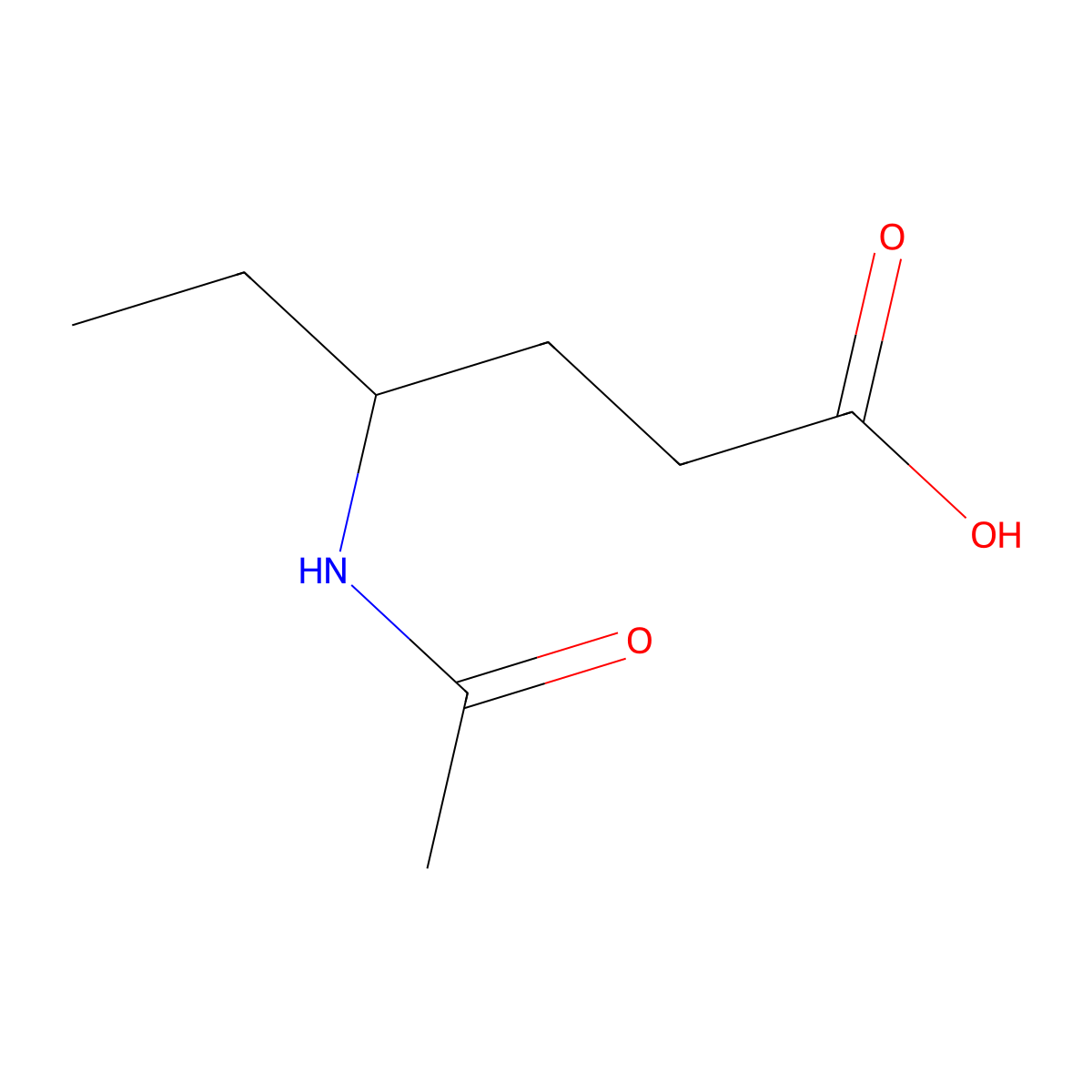 4-Acetamidohexanoic acid molecular structure, CAS 1378804-61-5