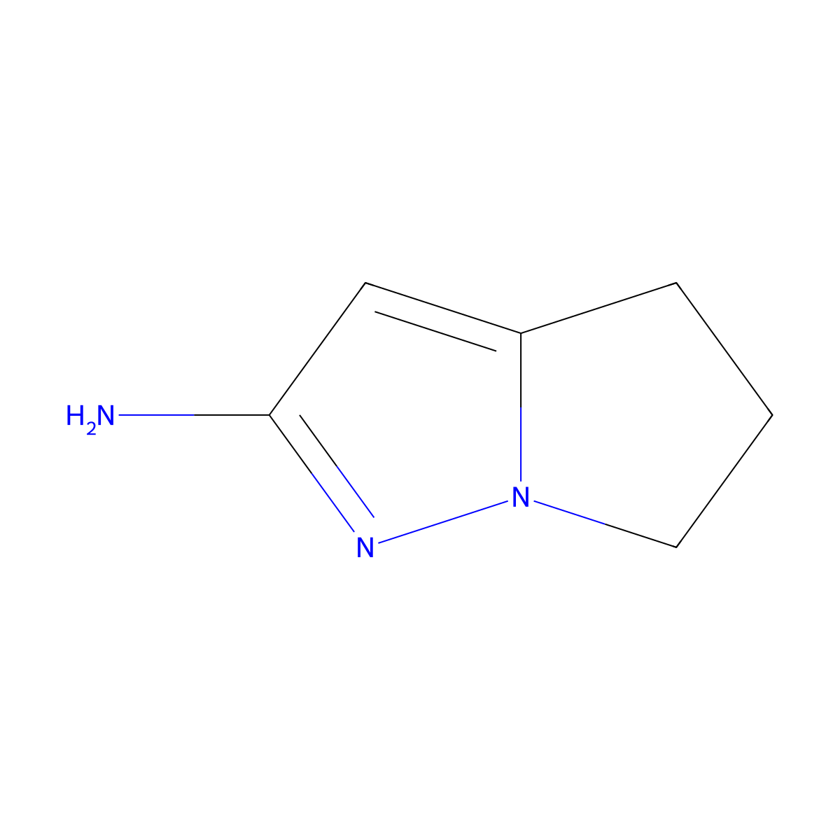 4H,5H,6H-pyrrolo(1,2-b)pyrazol-2-amine molecular structure, CAS 1378804-79-5