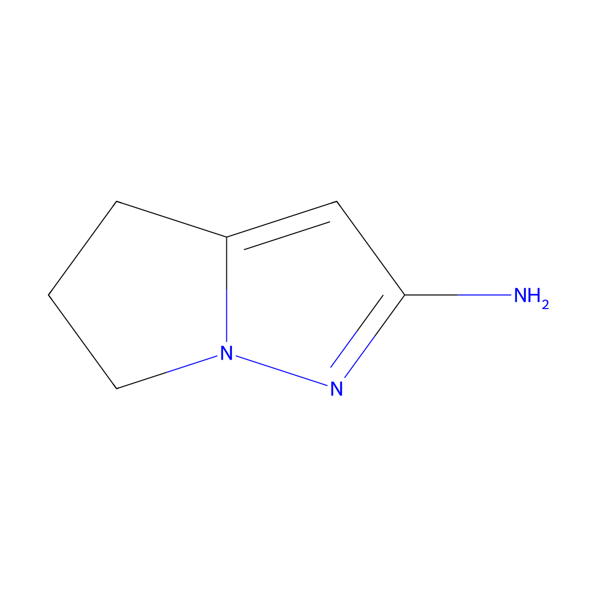 4H,5H,6H-pyrrolo(1,2-b)pyrazol-2-amine molecular structure, CAS 1378804-79-5