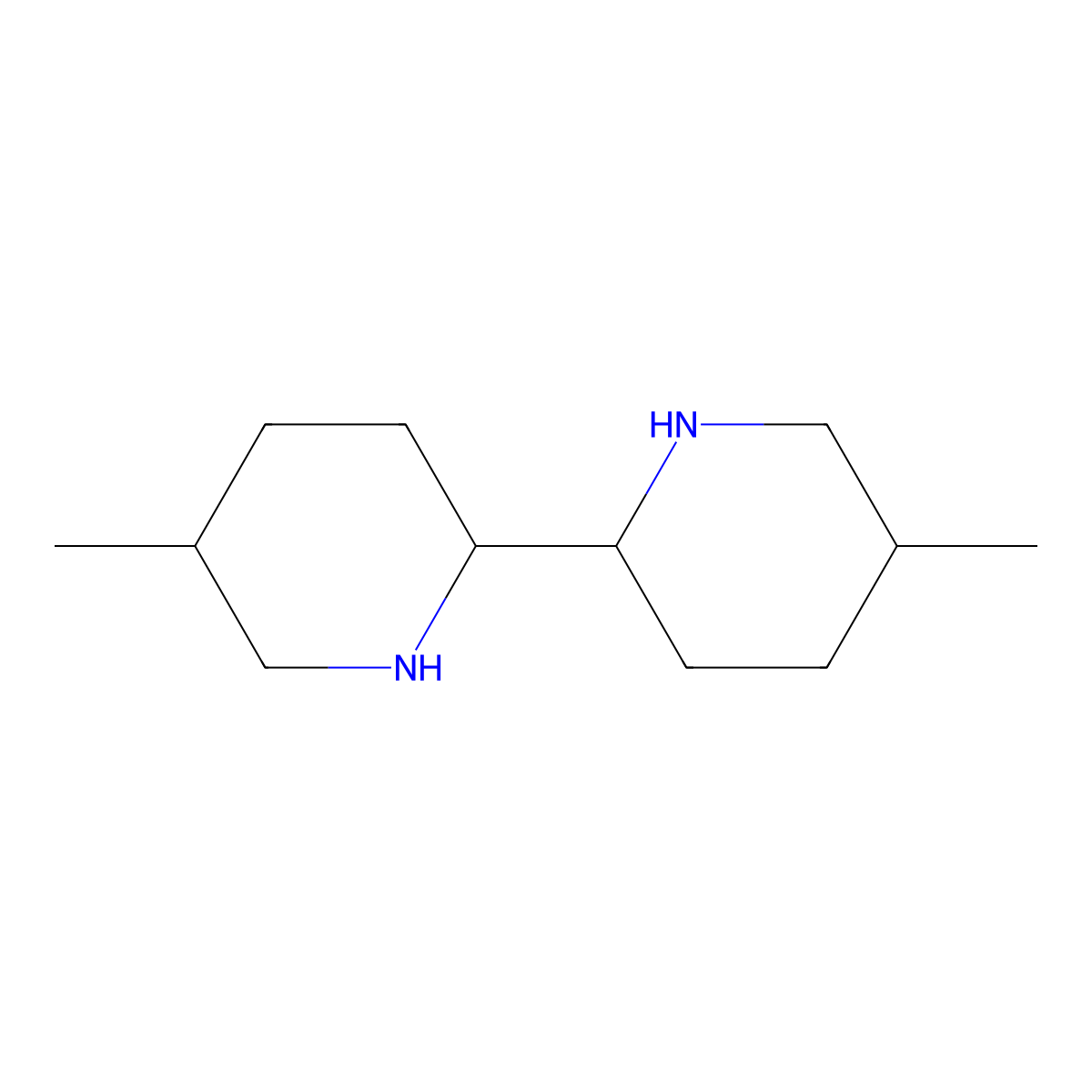5,5'-Dimethyl-2,2'-bipiperidine (mixture of isomers) molecular structure, CAS 1378805-84-5