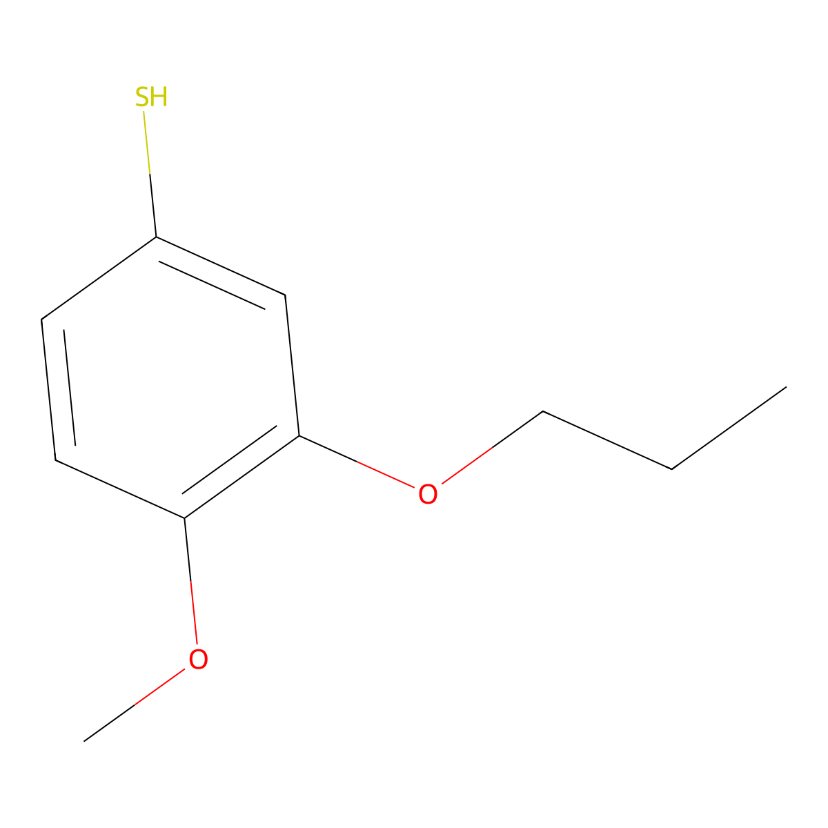 4-Methoxy-3-n-propoxythiophenol molecular structure, CAS 1378808-38-8