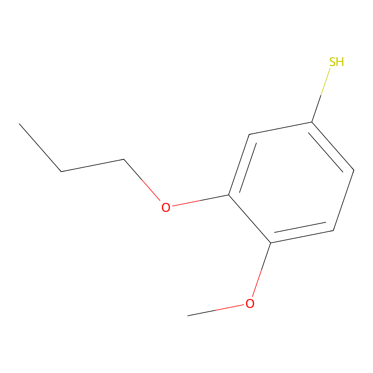 4-Methoxy-3-n-propoxythiophenol molecular structure, CAS 1378808-38-8