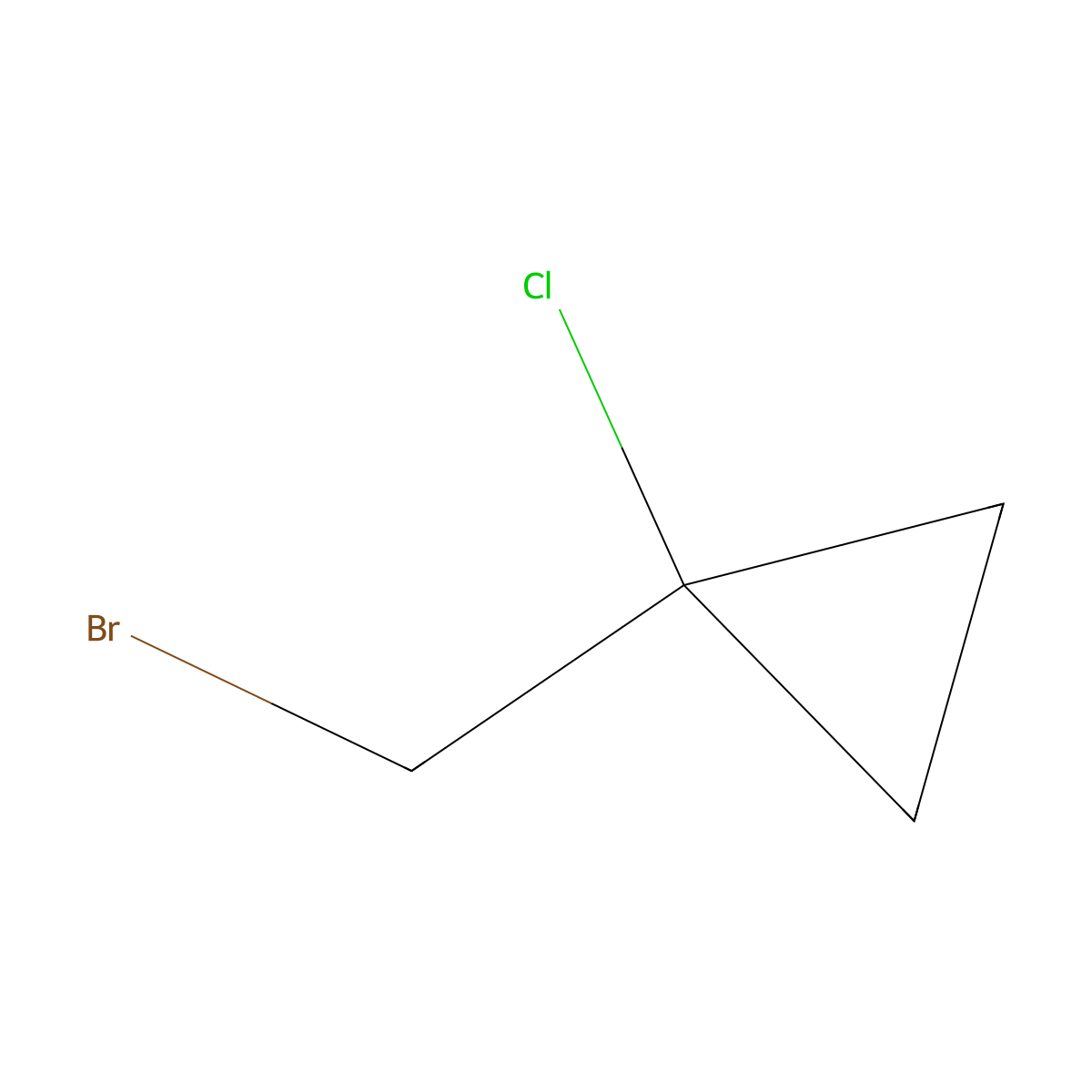 1-(Bromomethyl)-1-chlorocyclopropane molecular structure, CAS 1378809-51-8