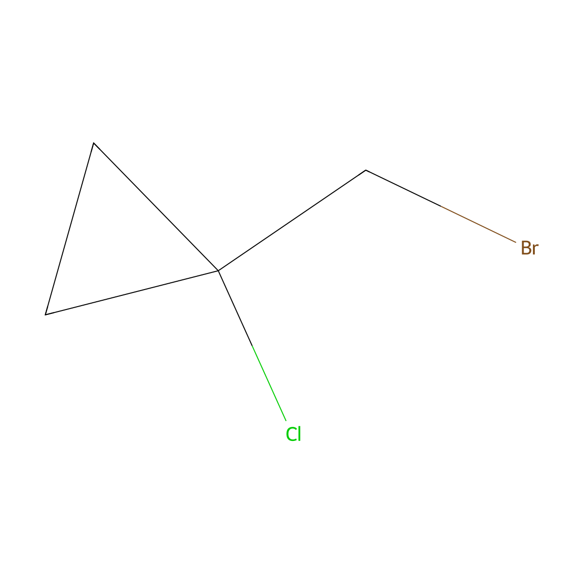 1-(Bromomethyl)-1-chlorocyclopropane molecular structure, CAS 1378809-51-8