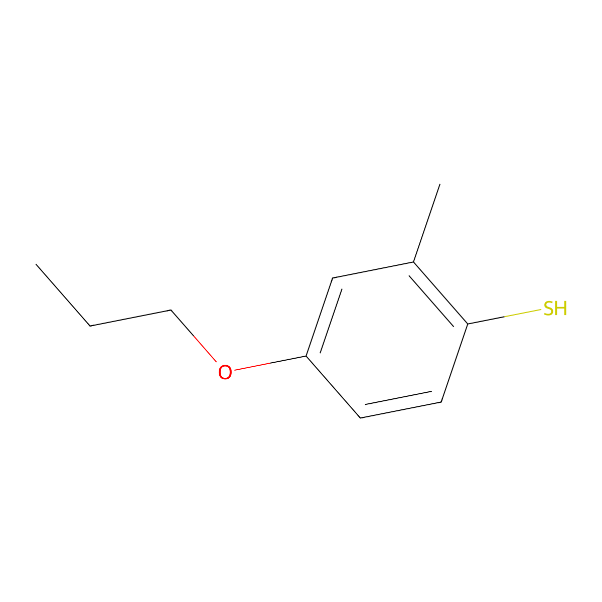 2-Methyl-4-n-propoxythiophenol molecular structure, CAS 1378809-61-0