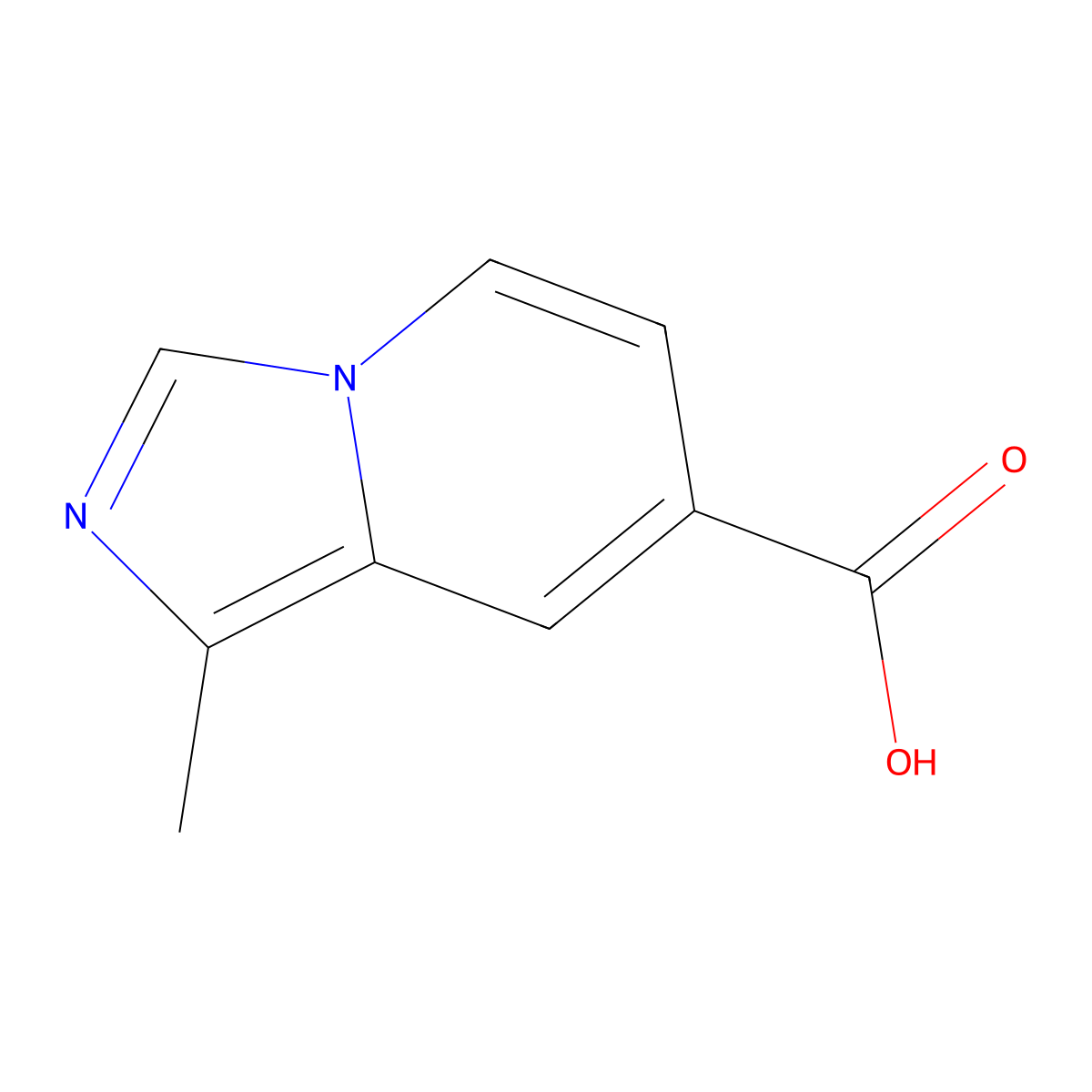 1-Methyl-imidazo[1,5-a]pyridine-7-carboxylic acid molecular structure, CAS 1378811-63-2