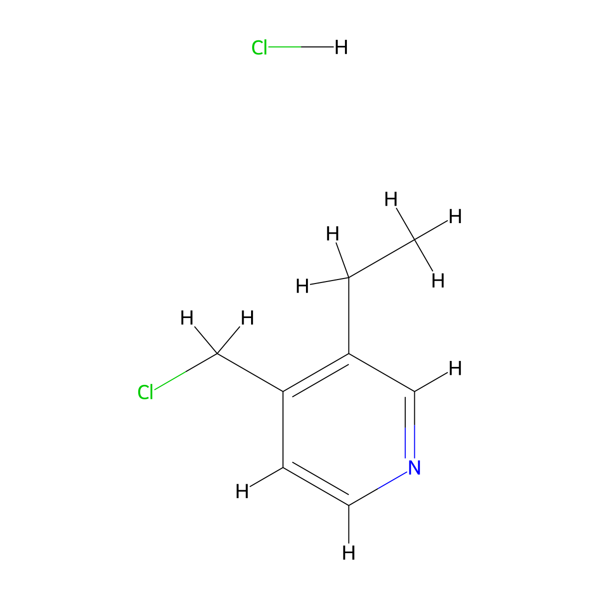 4-(Chloromethyl)-3-ethylpyridine hydrochloride molecular structure, CAS 1378813-06-9
