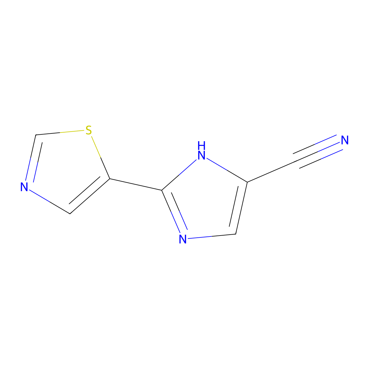 2-(5-Thiazolyl)-1H-imidazole-4-carbonitrile molecular structure, CAS 1378813-45-6