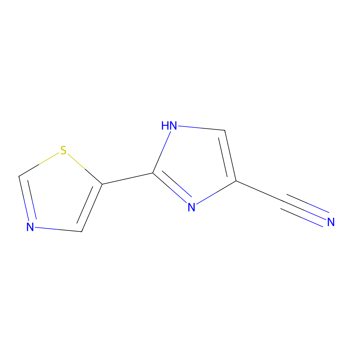 2-(5-Thiazolyl)-1H-imidazole-4-carbonitrile molecular structure, CAS 1378813-45-6
