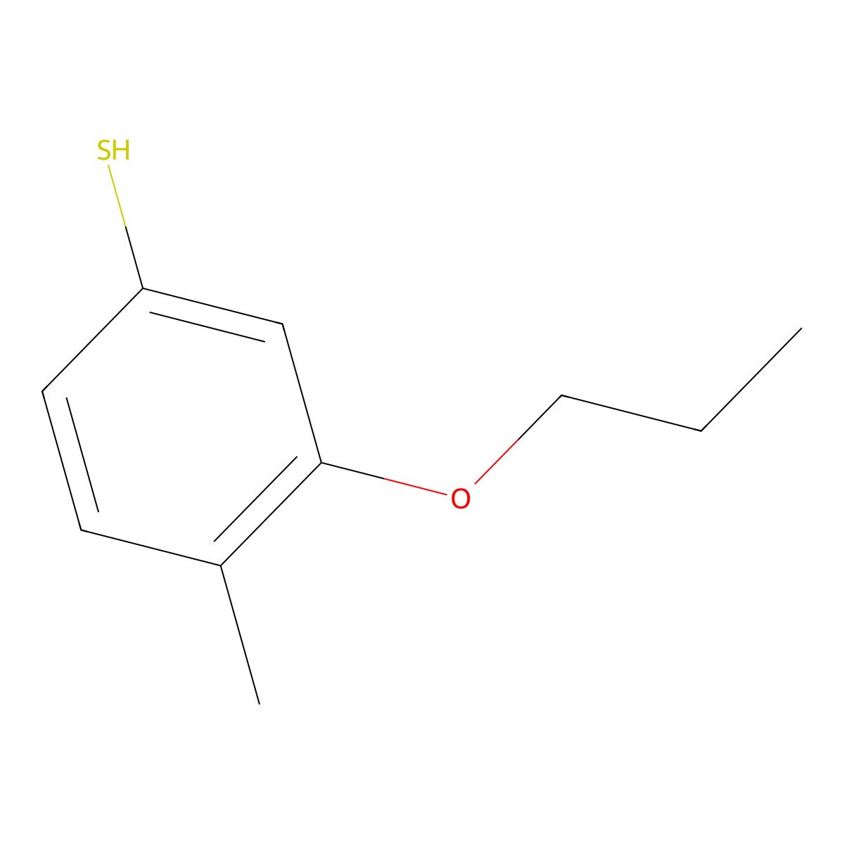 4-Methyl-3-n-propoxythiophenol molecular structure, CAS 1378813-64-9