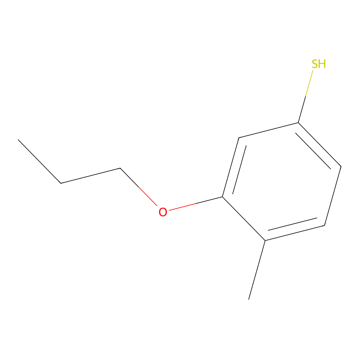 4-Methyl-3-n-propoxythiophenol molecular structure, CAS 1378813-64-9