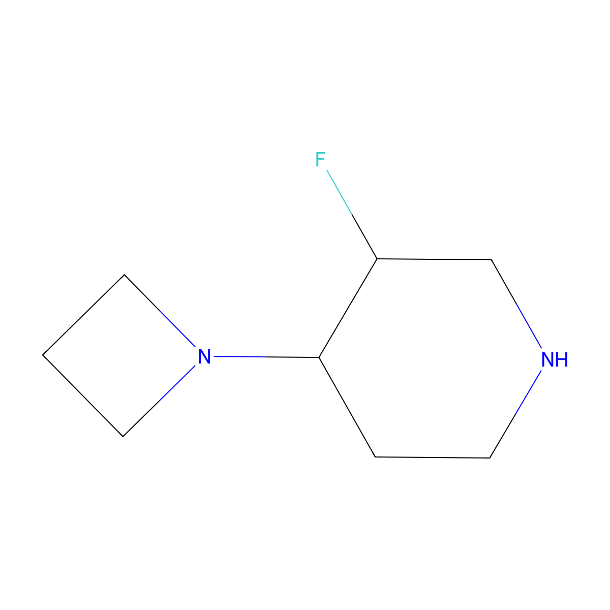 4-(Azetidin-1-yl)-3-fluoropiperidine molecular structure, CAS 1378814-67-5
