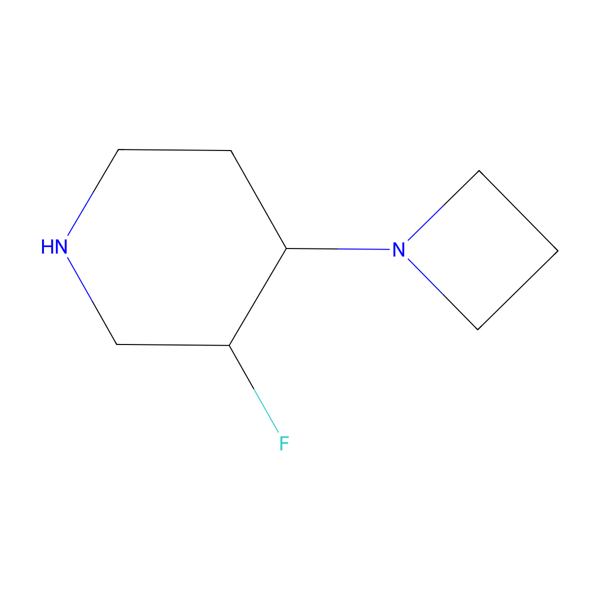 4-(Azetidin-1-yl)-3-fluoropiperidine molecular structure, CAS 1378814-67-5