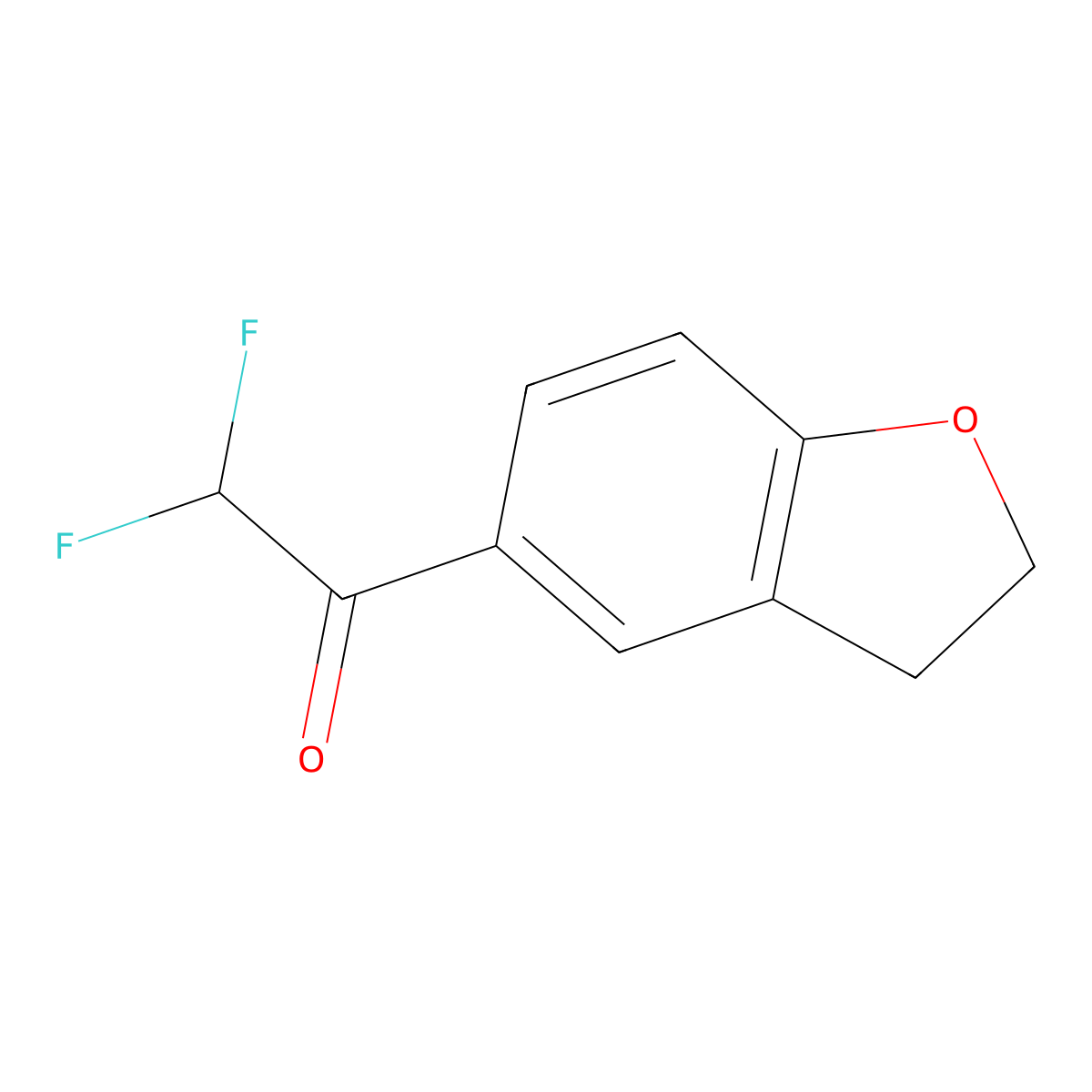 1-(2,3-Dihydrobenzofuran-5-yl)-2,2-difluoroethan-1-one molecular structure, CAS 1378814-93-7