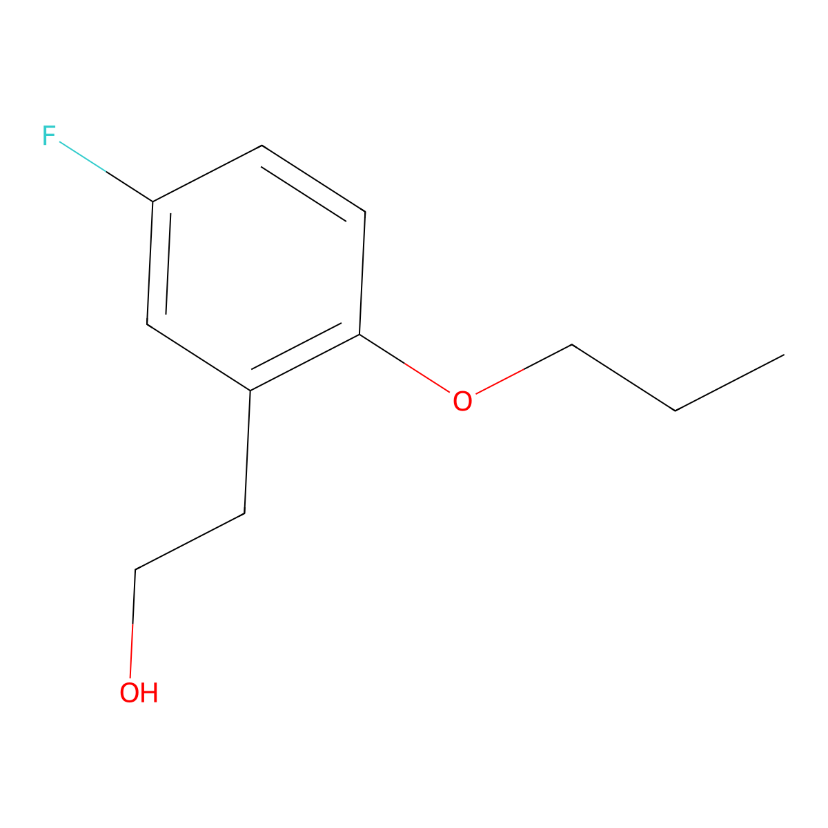 5-Fluoro-2-n-propoxyphenethyl alcohol molecular structure, CAS 1378815-17-8