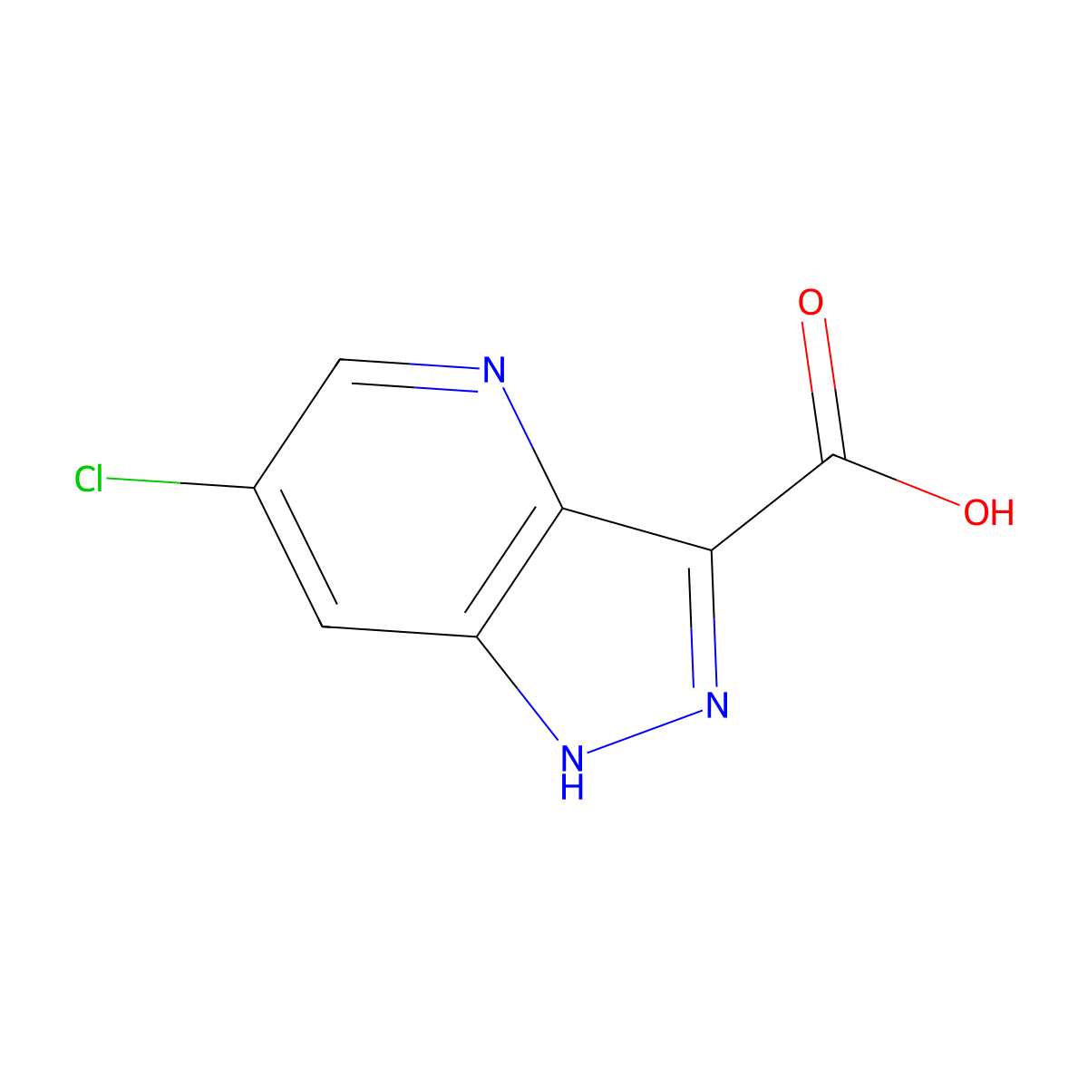 6-Chloro-1H-pyrazolo[4,3-b]pyridine-3-carboxylic acid molecular structure, CAS 1378815-29-2