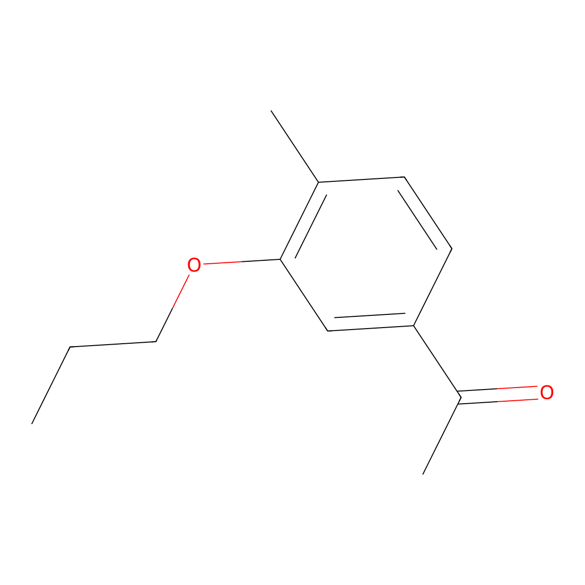 4'-Methyl-3'-n-propoxyacetophenone molecular structure, CAS 1378815-40-7