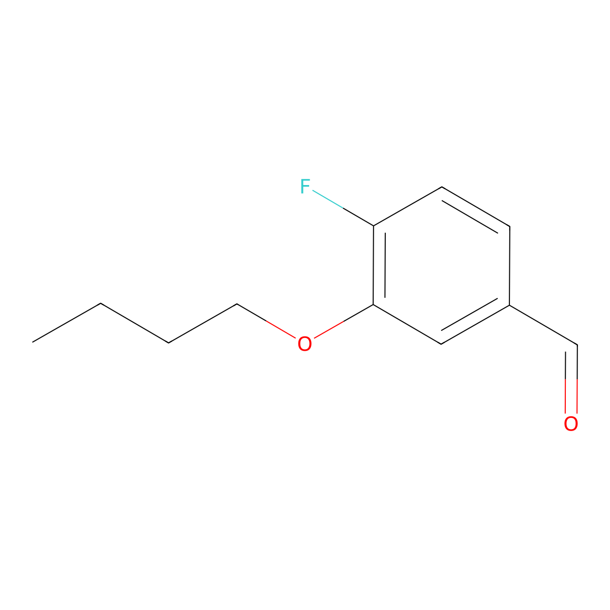 3-Butoxy-4-Fluorobenzaldehyde molecular structure, CAS 1378815-44-1