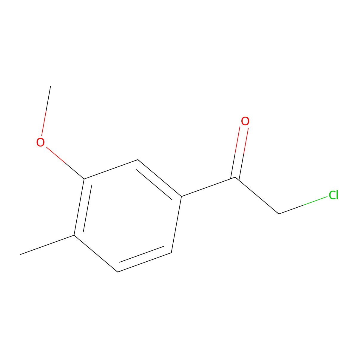 2-Chloro-1-(3-methoxy-4-methylphenyl)ethanone molecular structure, CAS 1378815-70-3