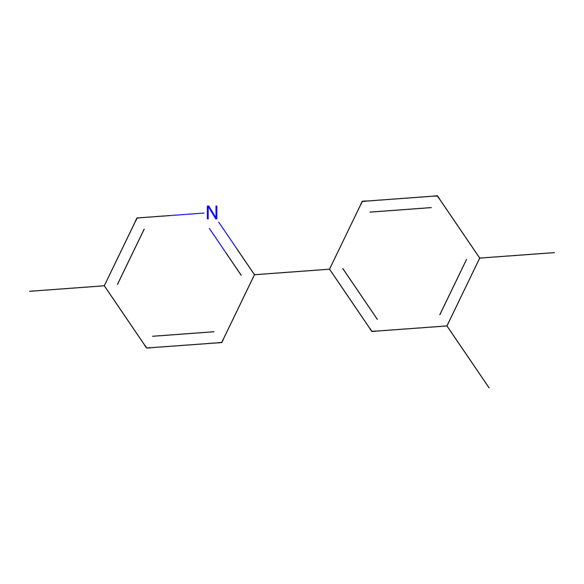 2-(3,4-Dimethylphenyl)-5-methylpyridine molecular structure, CAS 1378816-07-9