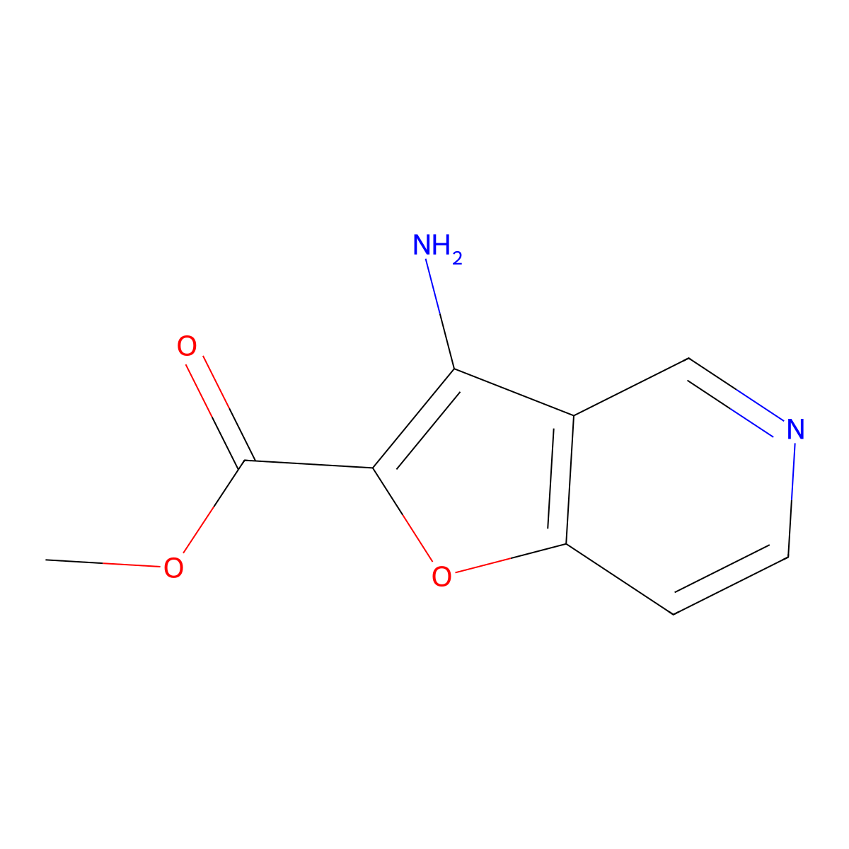 Methyl 3-aminofuro[3,2-c]pyridine-2-carboxylate molecular structure, CAS 1378816-51-3