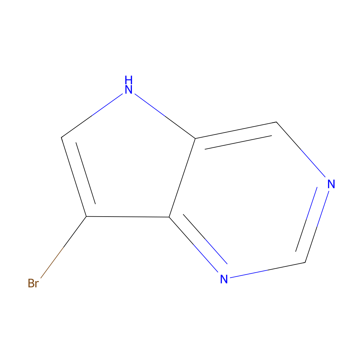 7-Bromo-5H-pyrrolo[3,2-d]pyrimidine molecular structure, CAS 1378816-68-2
