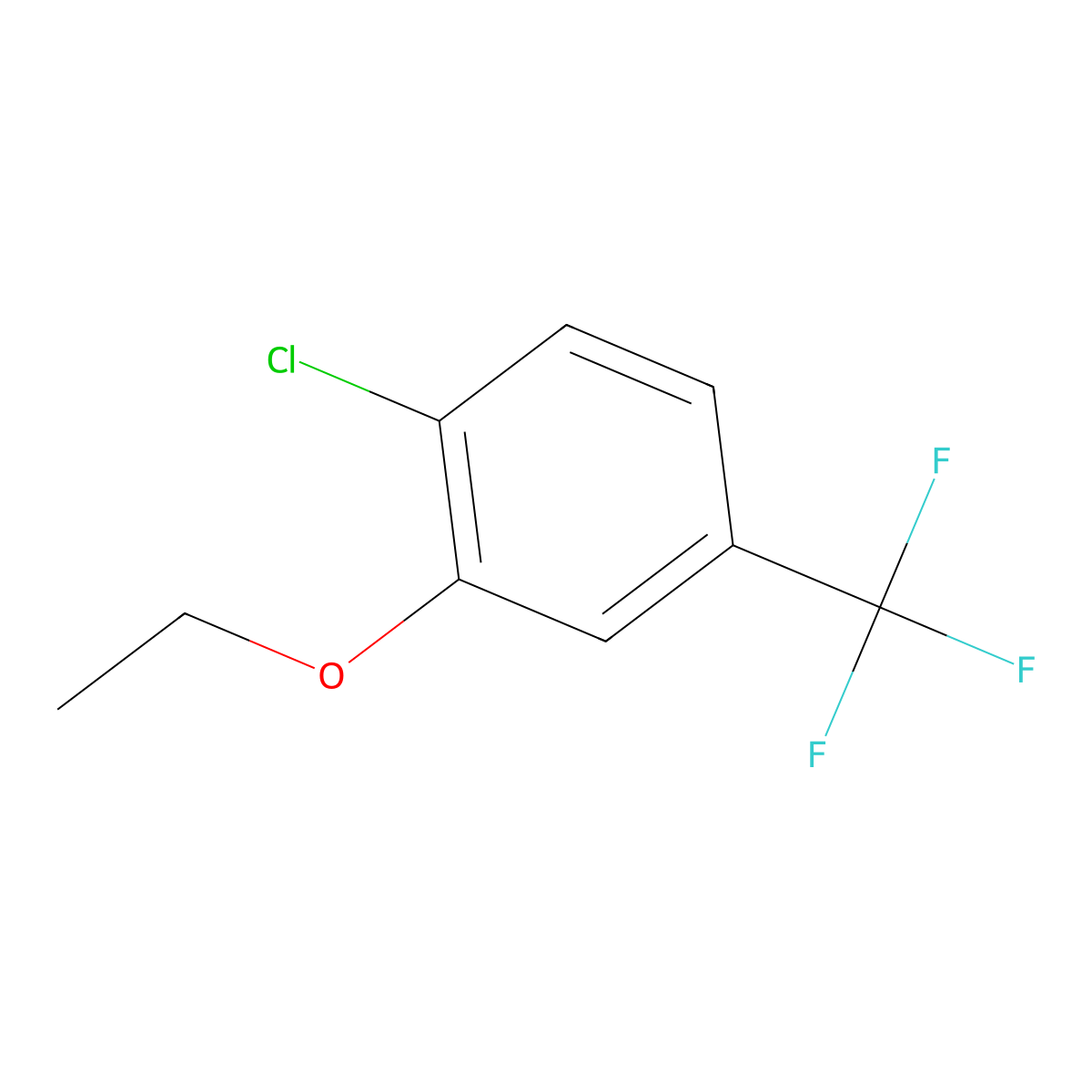 1-Chloro-2-ethoxy-4-(trifluoromethyl)benzene molecular structure, CAS 1378816-92-2