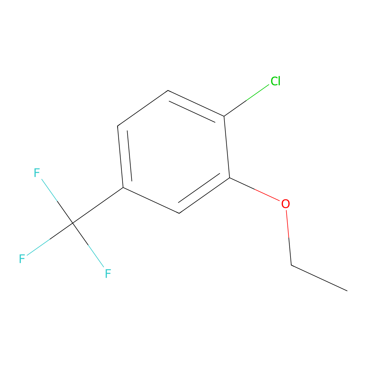 1-Chloro-2-ethoxy-4-(trifluoromethyl)benzene molecular structure, CAS 1378816-92-2