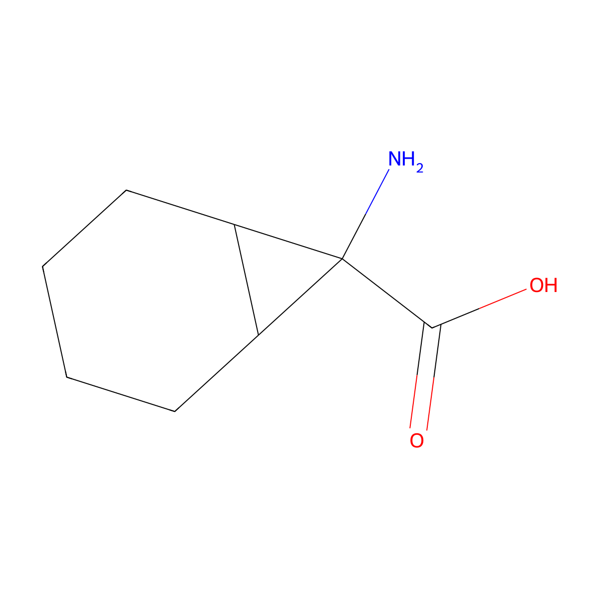 7-Aminobicyclo[4.1.0]heptane-7-carboxylic acid molecular structure, CAS 1378816-97-7