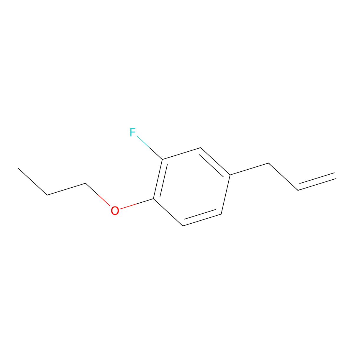 4-Allyl-2-fluoro-1-propoxybenzene molecular structure, CAS 1378817-05-0