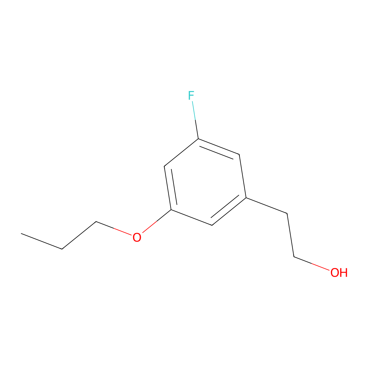 5-Fluoro-3-n-propoxyphenethyl alcohol molecular structure, CAS 1378817-15-2