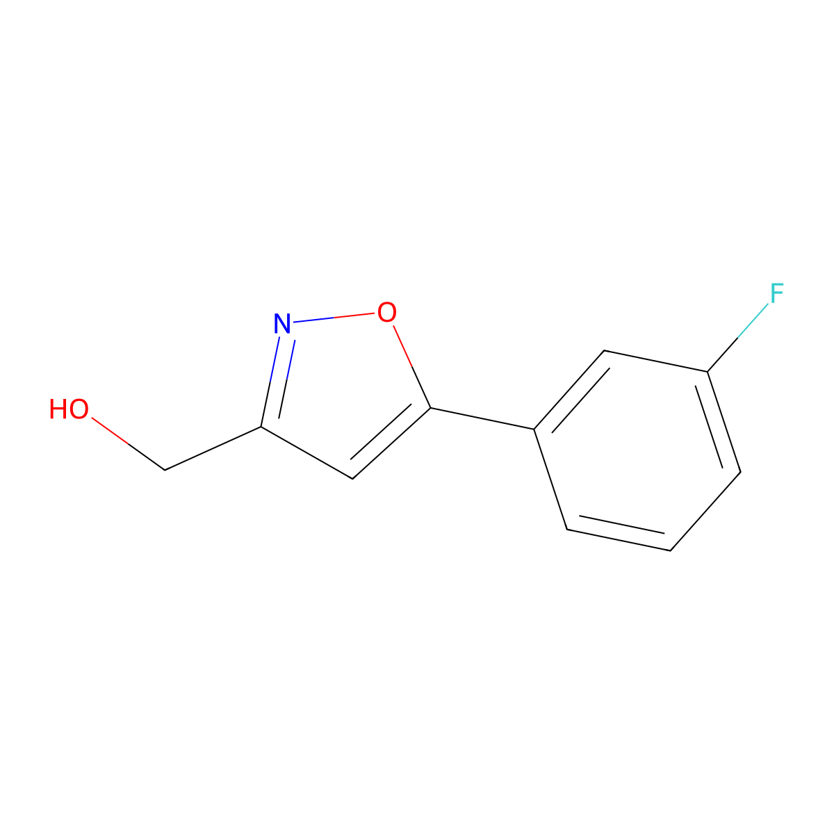 [5-(3-Fluorophenyl)-1,2-oxazol-3-yl]methanol molecular structure, CAS 1378817-32-3