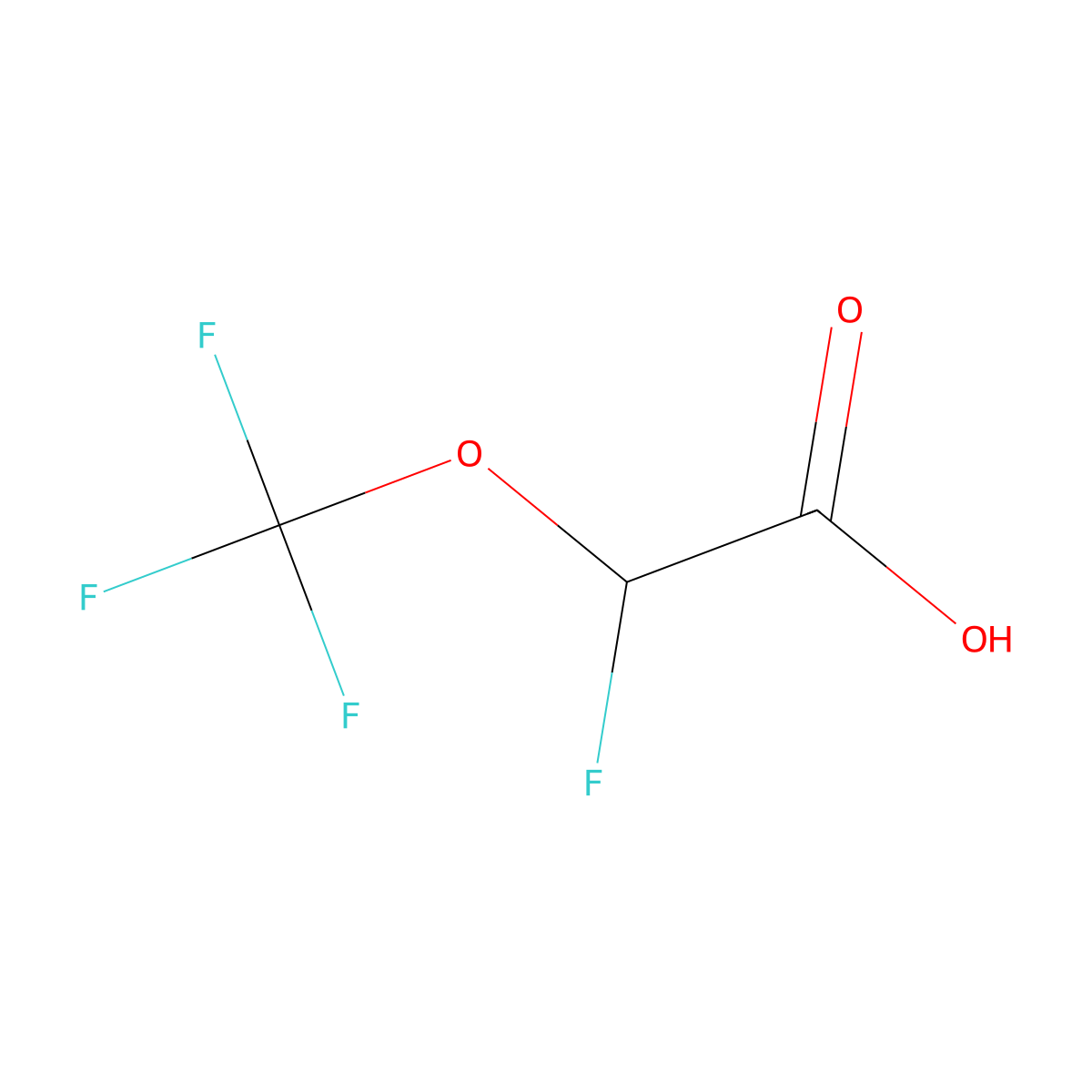 2-Fluoro-2-(trifluoromethoxy)acetic acid molecular structure, CAS 1378818-03-1