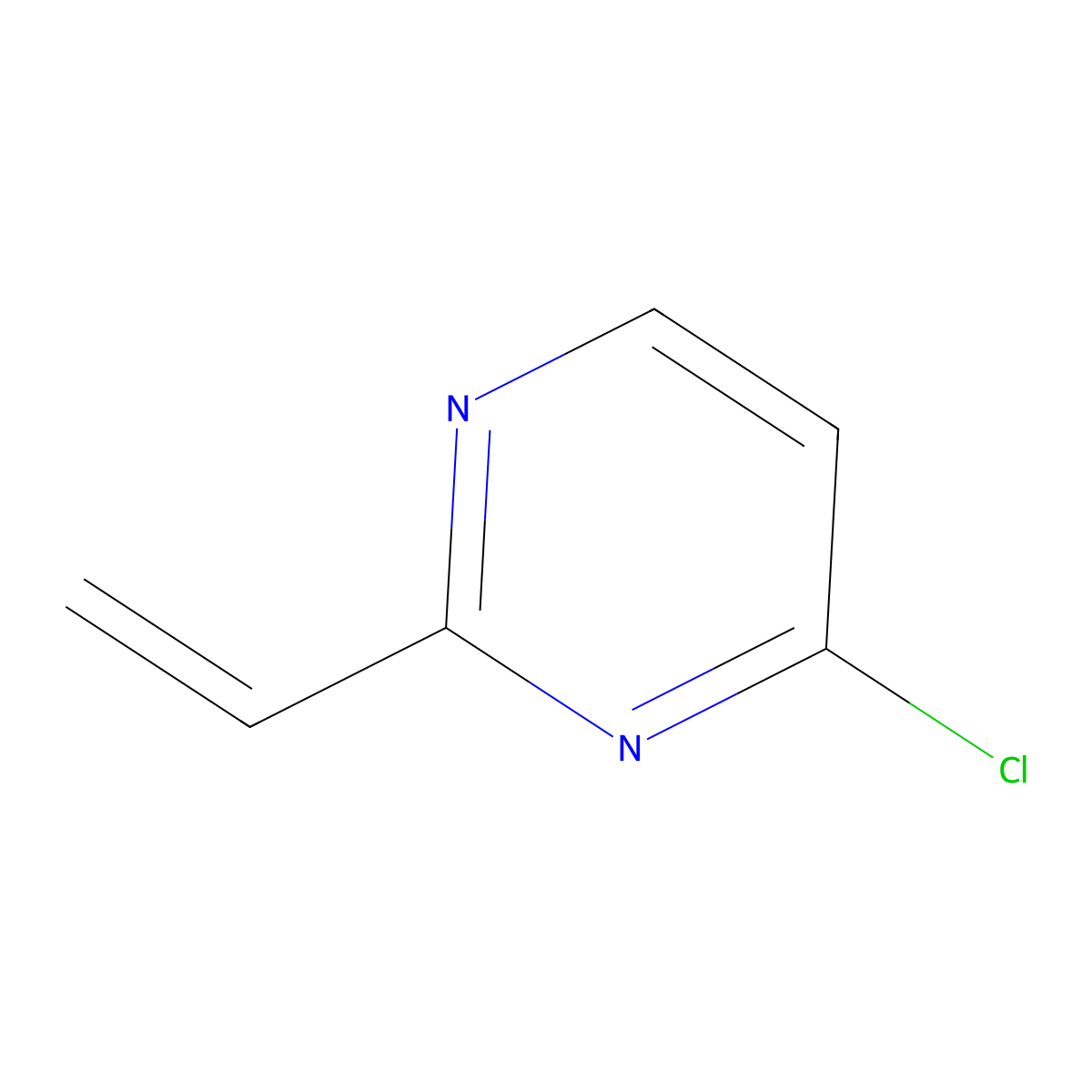 4-Chloro-2-vinylpyrimidine molecular structure, CAS 1378818-05-3